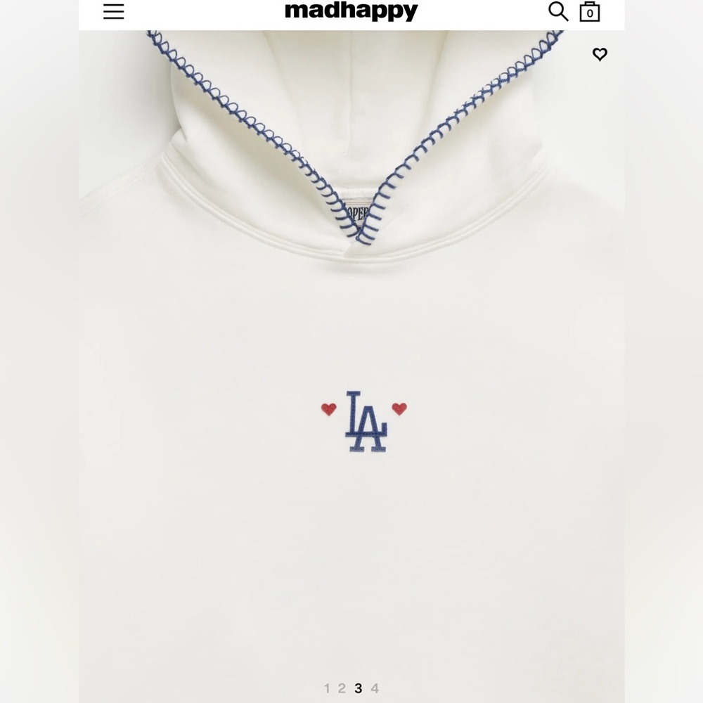 Madhappy Dodgers Heart Fleece Hoodie - Picture 3 of 9